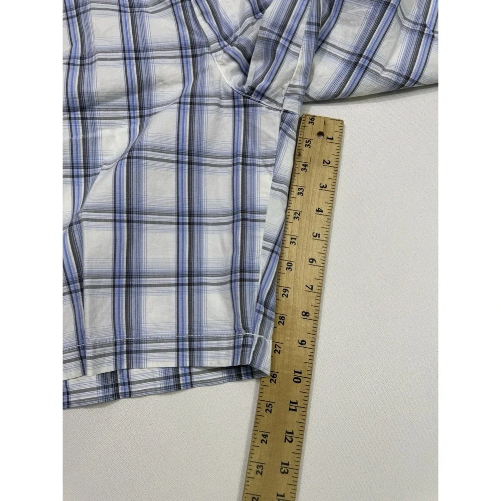 Dockers Blue White Plaid Shorts Men's 40x10 NWT Cotton Casual Modern Outdoor